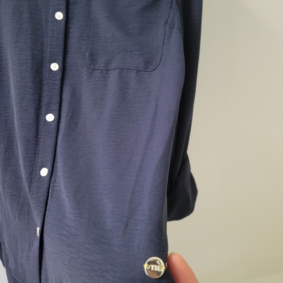 Navy Women's Roll Up Shirt - Picture 5 of 5